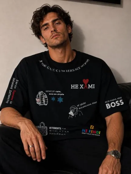 Футболка Tattoo fashion black oversize
